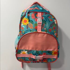 Stephen Joseph Floral Backpack - Coral and Turquoise, NWOT